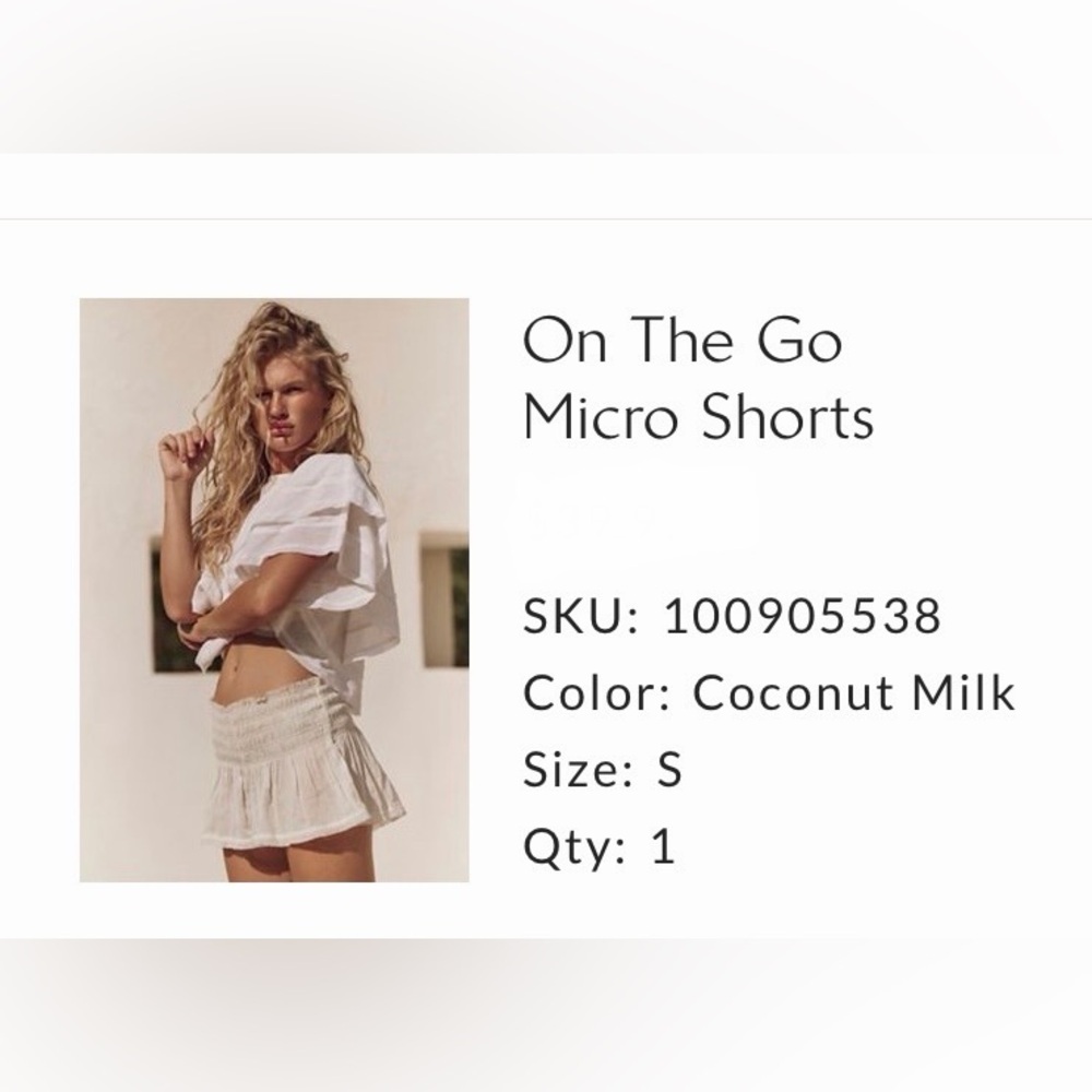 NWT FP On The Go Micro Short
